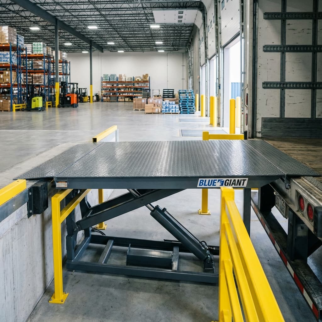 Dock Leveler in Warehouse Loading Dock